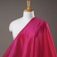 Dark Pink Prewashed Plain Pure Silk Fabric