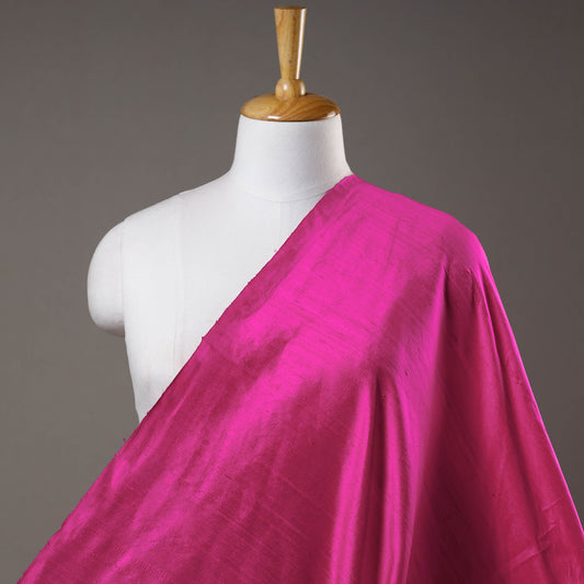 Pink Handloom Pure Silk Dupion Fabric