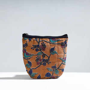 Handmade Quilted Kalamkari Printed Utility Pouch 01