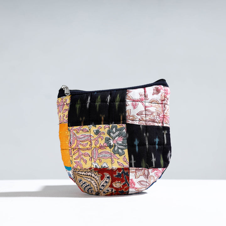 Handmade Cotton Fabric Quilted Patchwork Utility Pouch