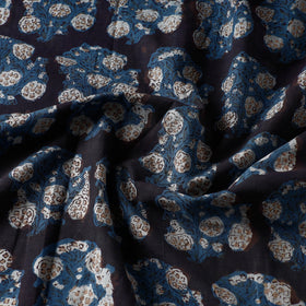 Blue - Dabu Bagru Block Print Pure Cotton Fabric