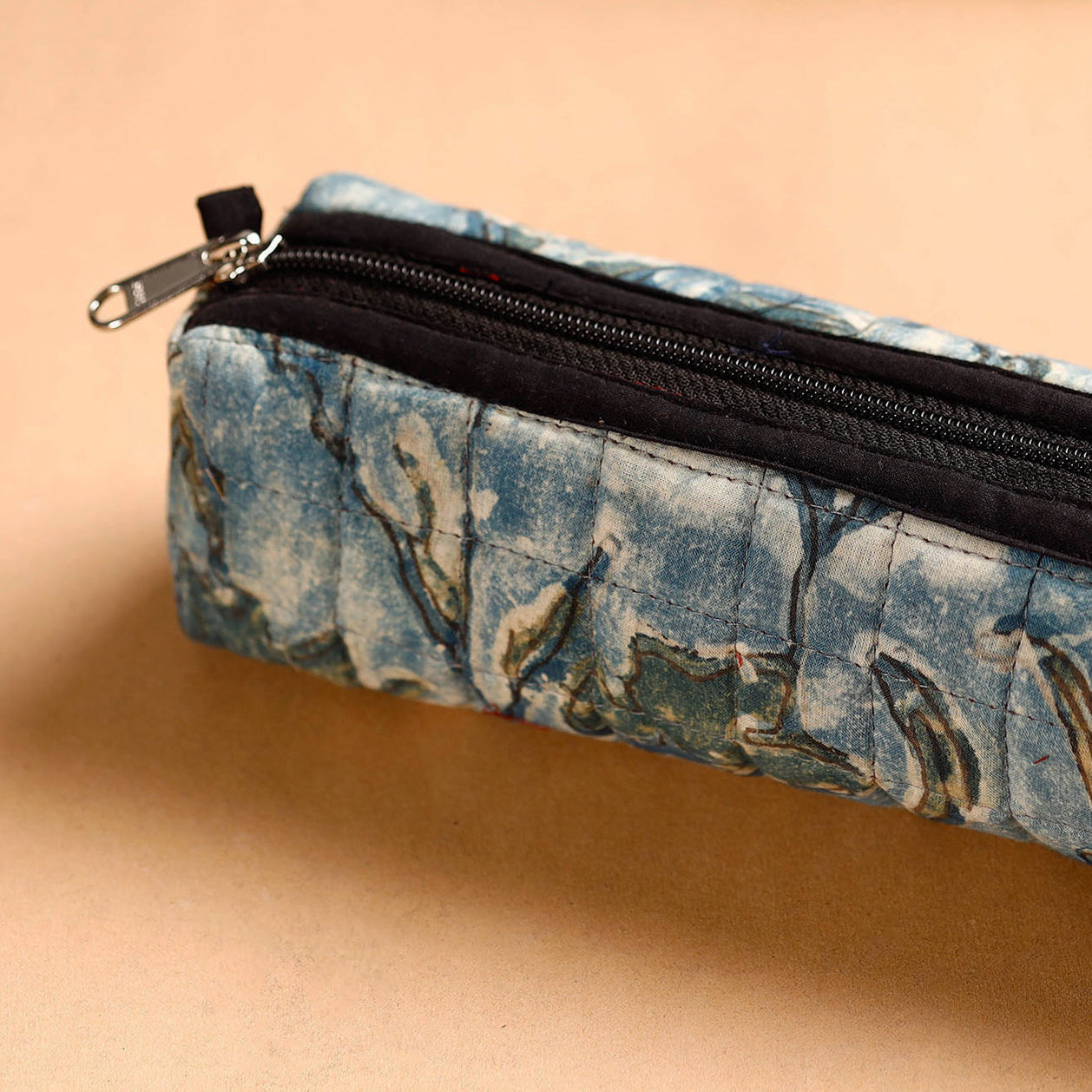 Handcrafted Quilted Sanganeri Multipurpose Pencil Pouch 01