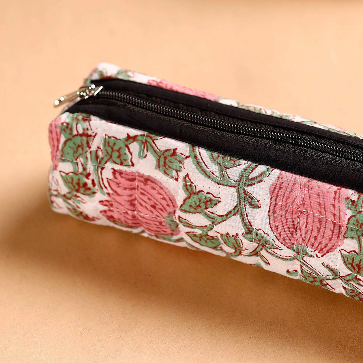 Handcrafted Quilted Sanganeri Multipurpose Pencil Pouch 10