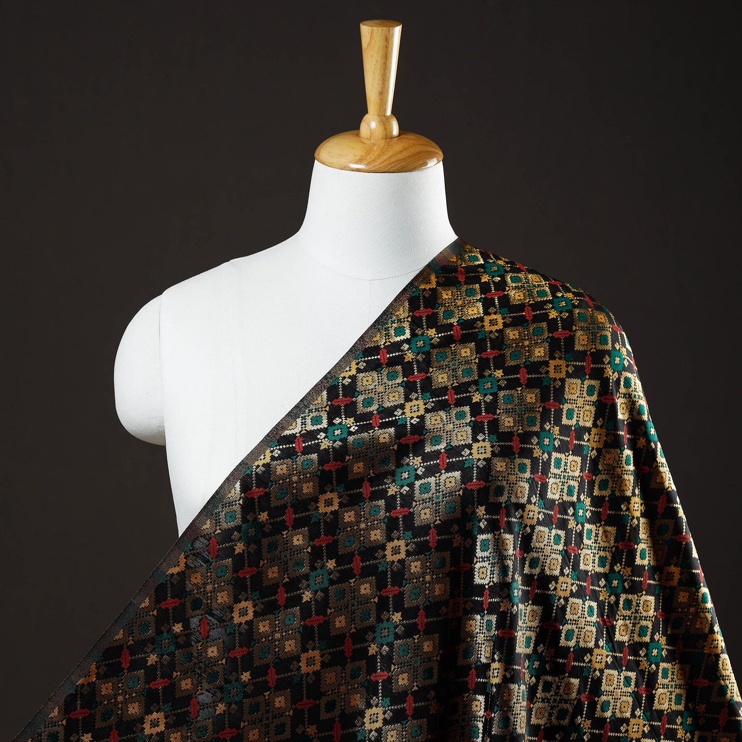 Banarasi Meena Jacquard Brocade Viscose Silk Fabric
