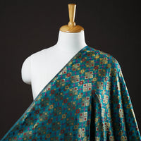 Blue - Banarasi Meena Jacquard Brocade Viscose Silk Fabric