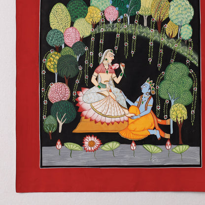 Traditional Basohli Painting by Vishwasthali (12 x 10 in)