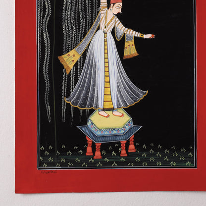 Traditional Basohli Painting by Vishwasthali (14 x 10 in)