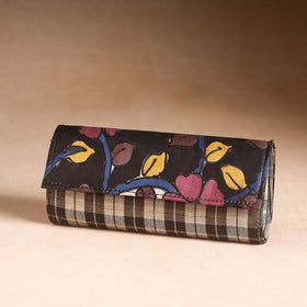 Brown Handcrafted Printed Cotton Clutch