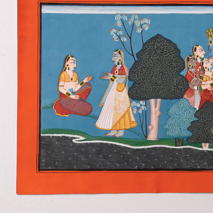 Traditional Basohli Painting by Vishwasthali (10 x 13 in)