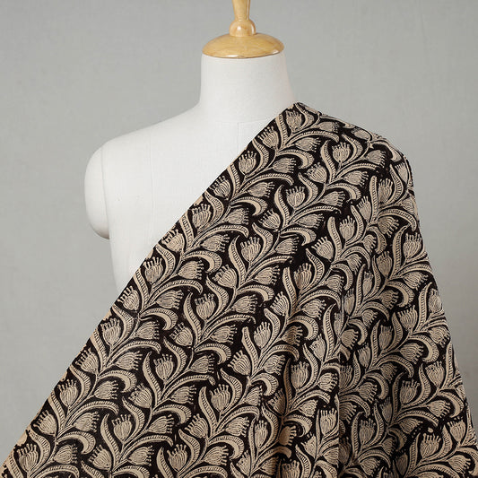 Brown - Bagru Block Printed Natural Dyed Cotton Fabric