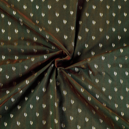 Green - Banarasi Meena Jacquard Brocade Viscose Silk Fabric