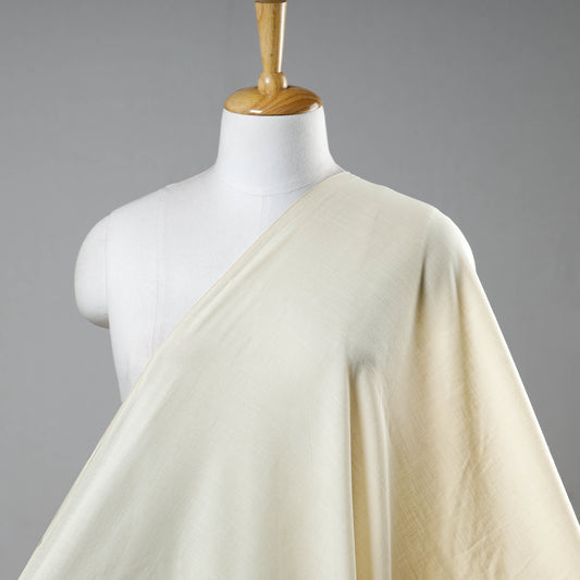 Beige - Prewashed Fine Cotton Handloom Fabric