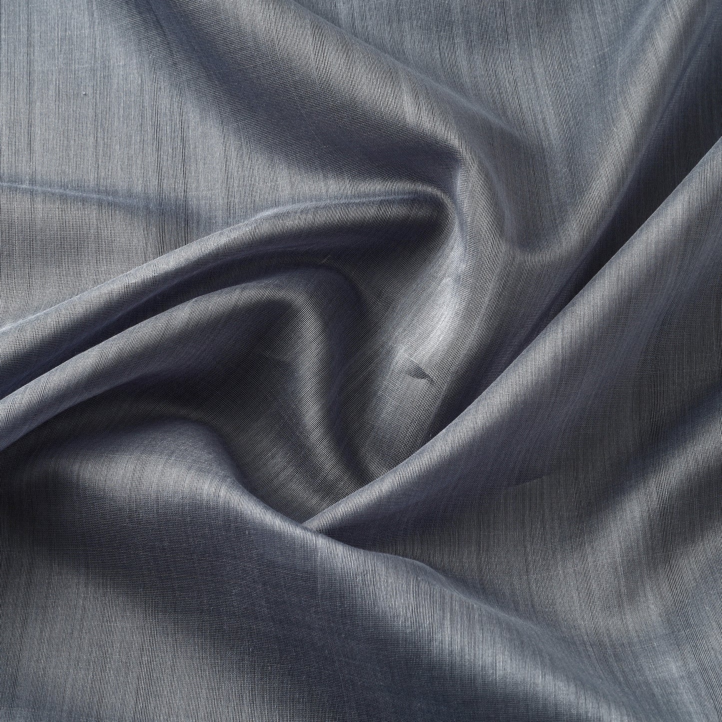 Grey - Traditional Chanderi Silk Pure Handloom Fabric