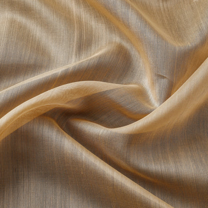 Beige - Traditional Chanderi Silk Pure Handloom Fabric