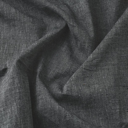 Black - Prewashed Fine Cotton Handloom Fabric