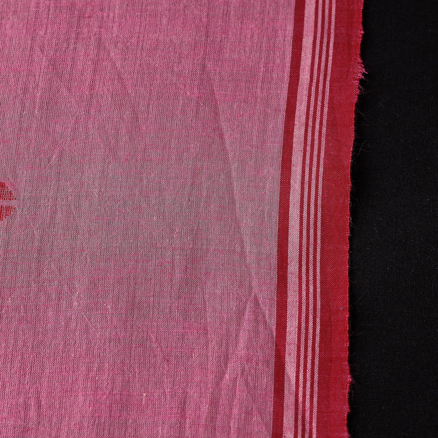 Pink - Bengal Jamdani Buti Handloom Cotton Fabric