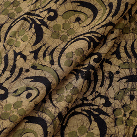  Yellow Hand Printed Cotton Batik Fabric