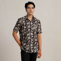 Buy  Bagru Block Printed Cotton Men Half Sleeve Shirt 01 Online l iTokri.com