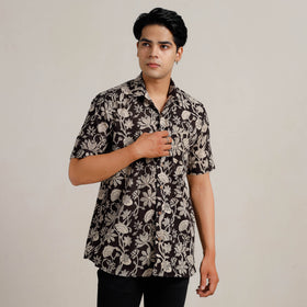 Buy  Bagru Block Printed Cotton Men Half Sleeve Shirt 01 Online l iTokri.com
