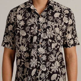 Buy  Bagru Block Printed Cotton Men Half Sleeve Shirt 01 Online l iTokri.com