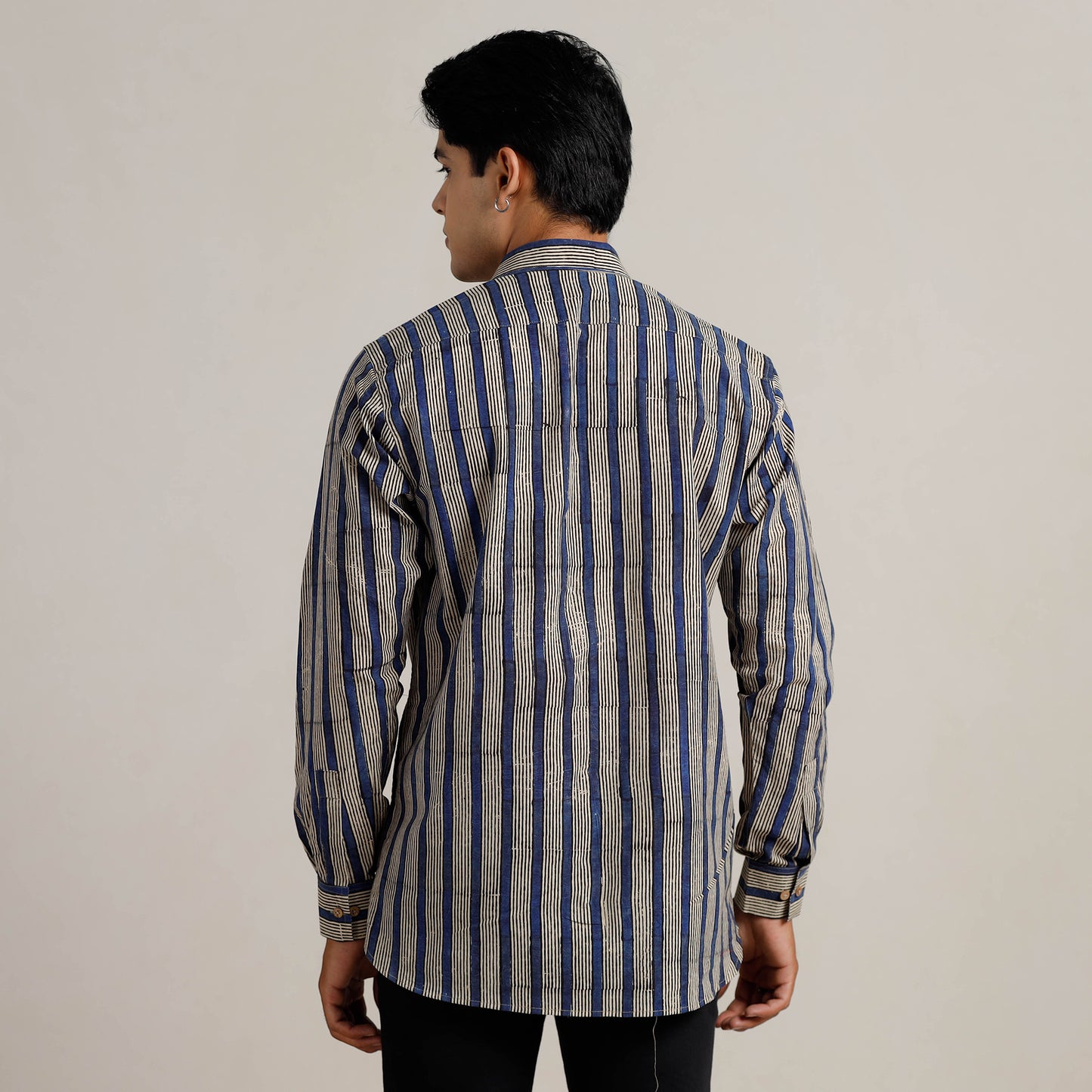 Multicolor - Bagru Block Printed Cotton Men Full Sleeve Shirt 10