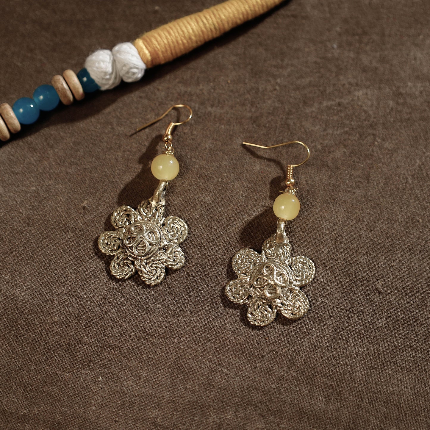 Dokra Brass Pendant Handcrafted Thread & Beadwork Necklace Set