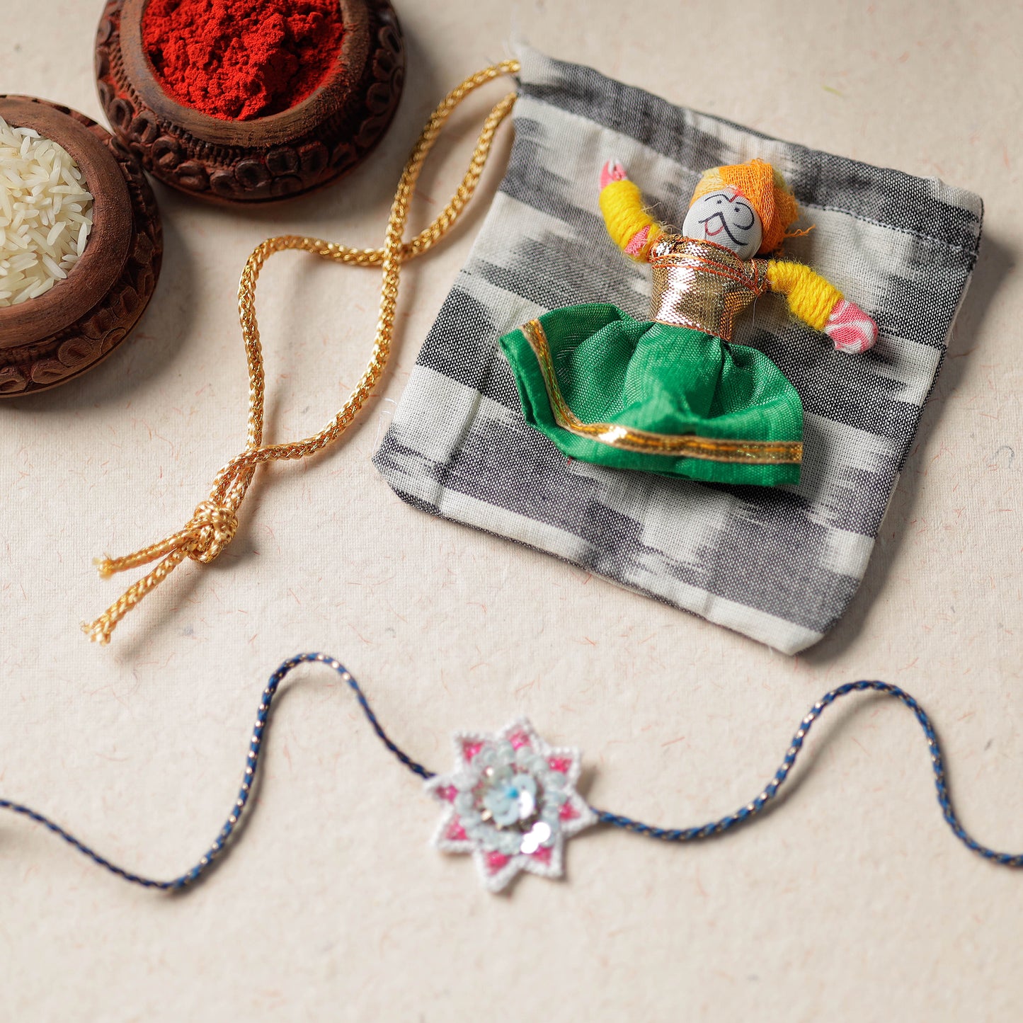 Handmade Thread & Beadwork Rakhi By Jugni 183