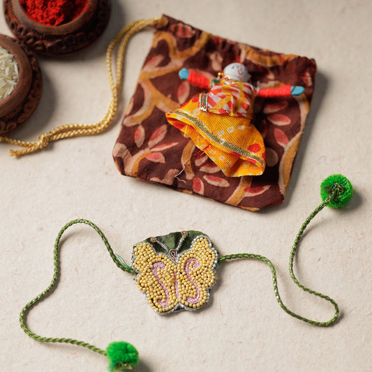 Handmade Thread & Beadwork Rakhi By Jugni 08