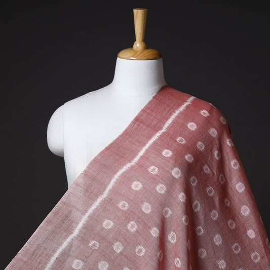 Maroon - Maniabandha Ikat Weave Handloom Cotton Fabric