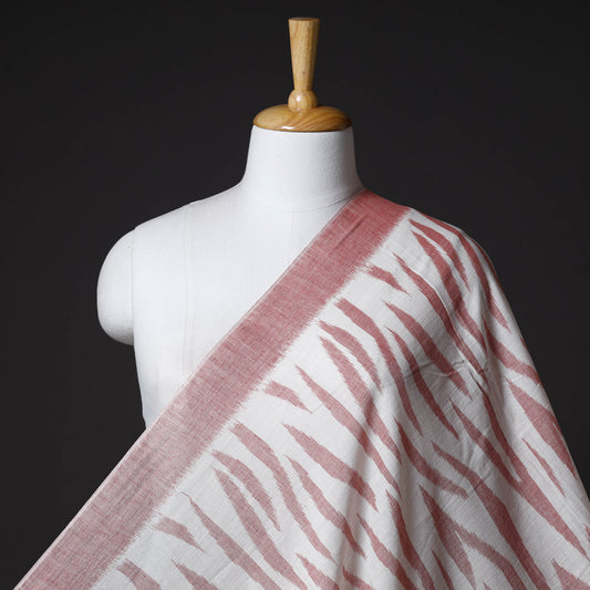 Maroon - Maniabandha Ikat Weave Handloom Cotton Fabric