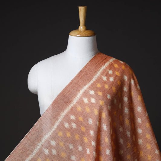 Brown - Maniabandha Ikat Weave Handloom Cotton Fabric