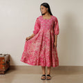 Buy Hand Batik Printed Cotton Flared Dress 02 Online l iTokri.com