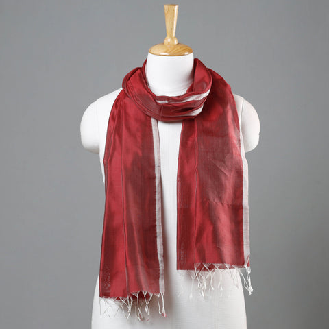 Red - Traditional Maheshwari Silk Handloom Stole