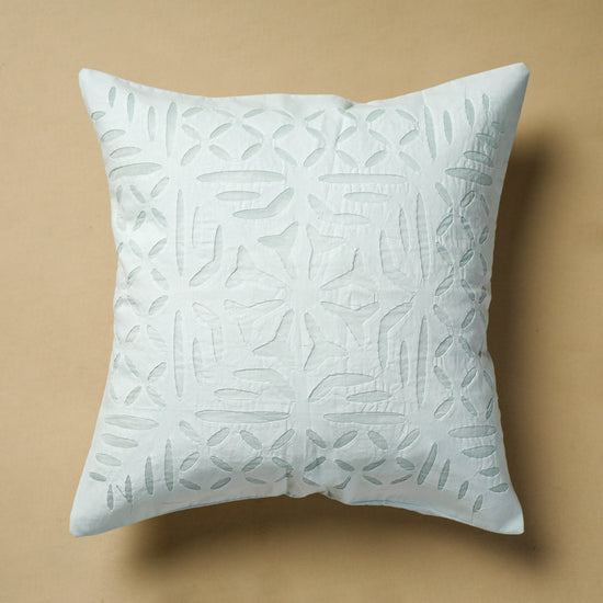 Applique Cut Work Cotton Cushion Cover (16 x 16 in) 10