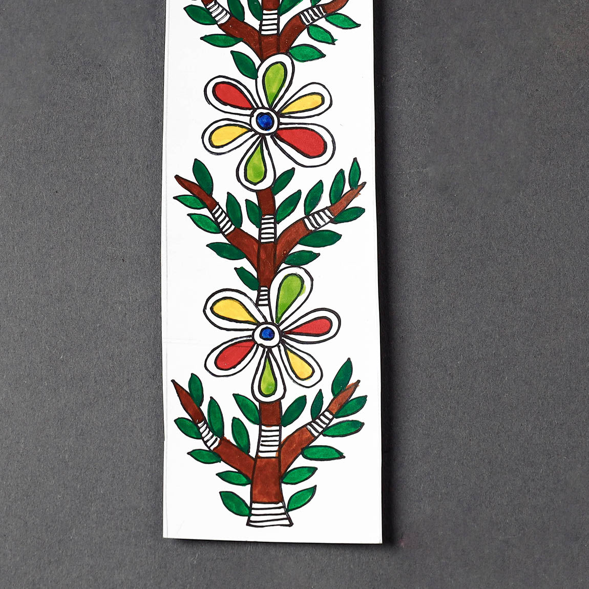 Madhubani Handpainted Bookmark (7 x 2 in)