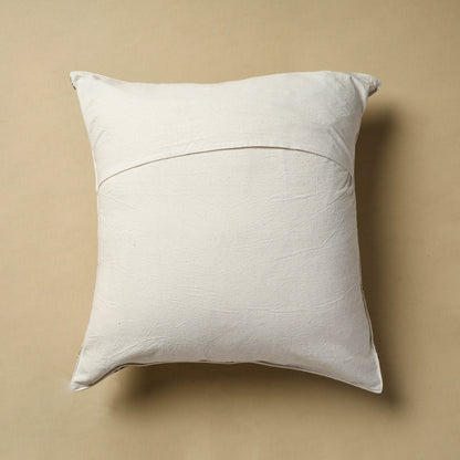 Beige - Urmul Kashida Stitch Handloom Cotton Cushion Cover (18 x 18 in) 88
