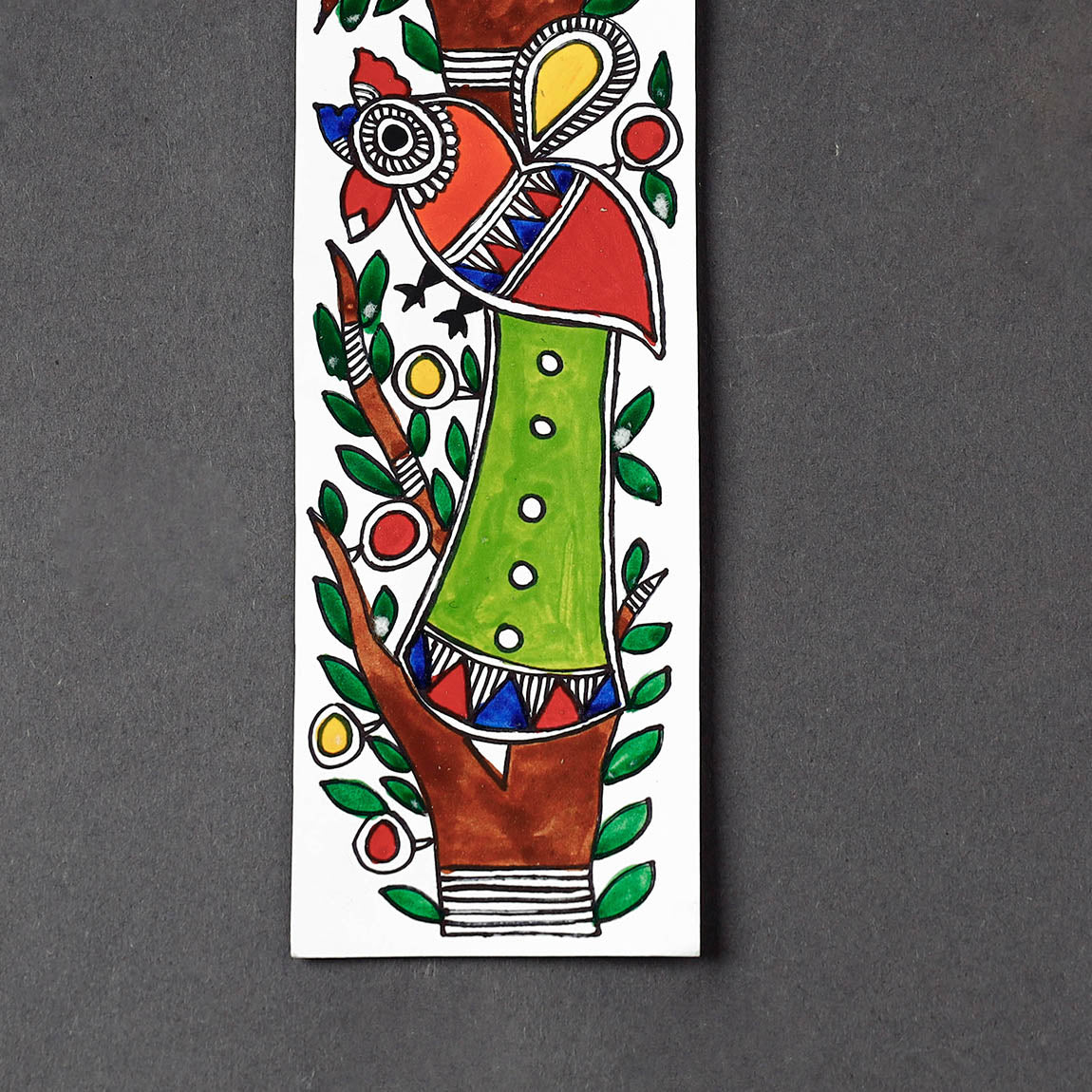 Madhubani Handpainted Bookmark (7 x 2 in)