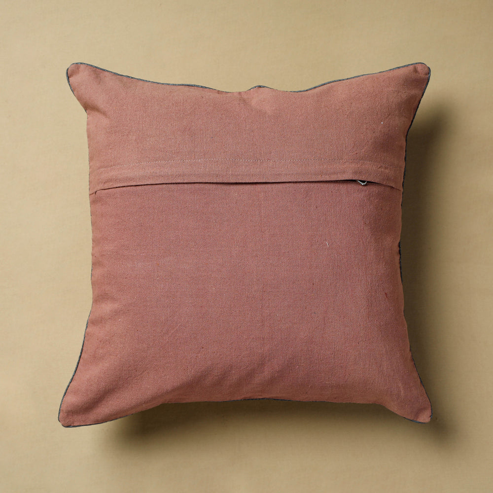 Maroon - Soof Embroidery Cotton Cushion Cover (16 x 16 in) 90