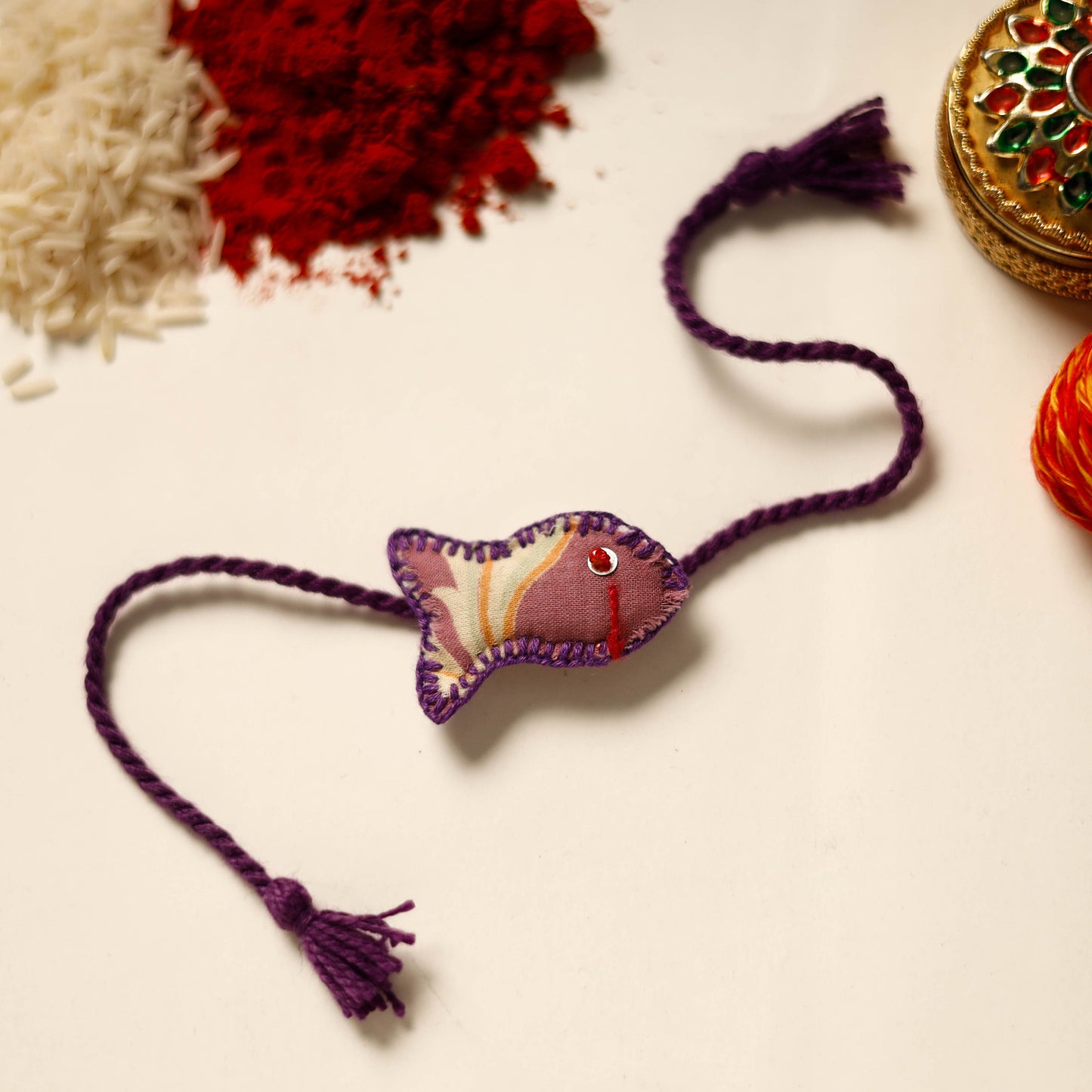 Fish - Handmade Threadwork Kids Rakhi 02