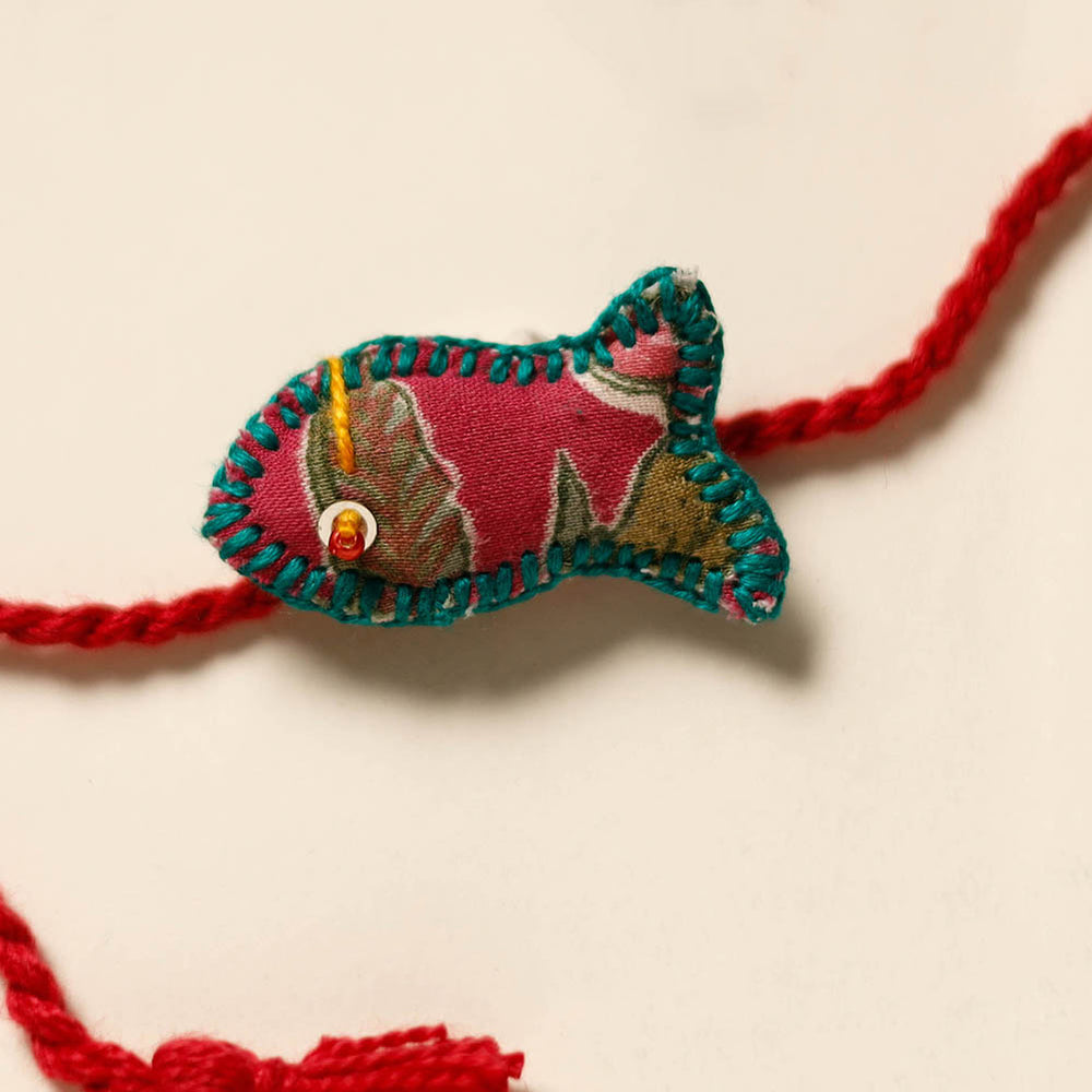 Fish - Handmade Threadwork Kids Rakhi 04