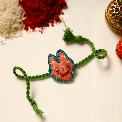 Cat - Handmade Threadwork Kids Rakhi 09