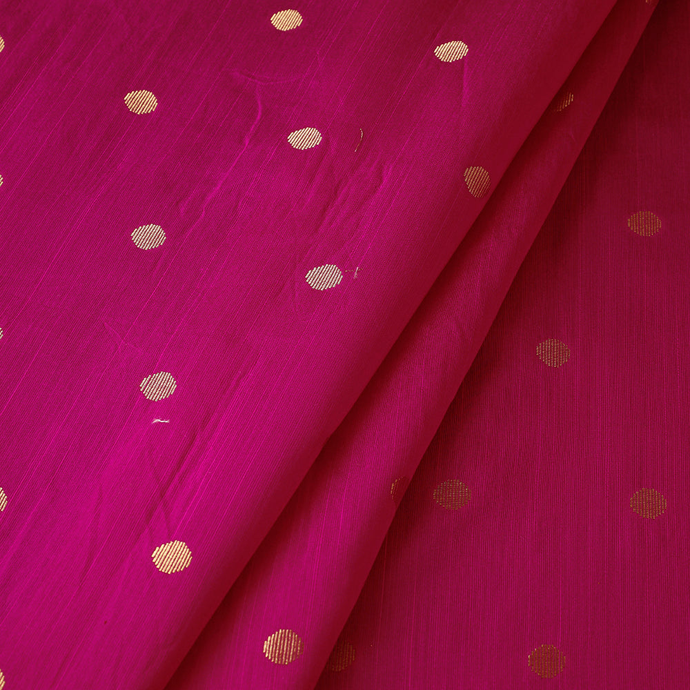 Polka Dot Zari Buti Spun Dupion Viscose Silk Fabric