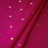 Polka Dot Zari Buti Spun Dupion Viscose Silk Fabric