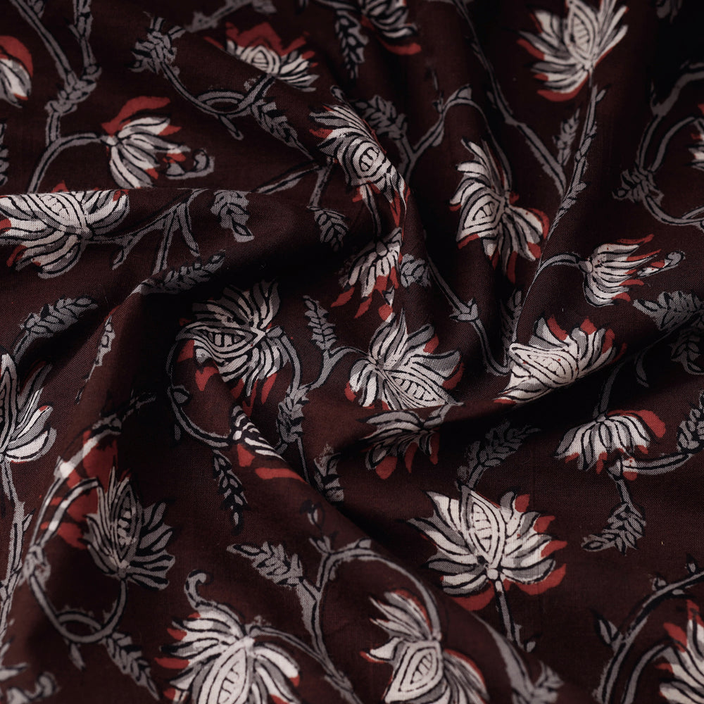 Brown - Jahota Block Printed Cotton Fabric