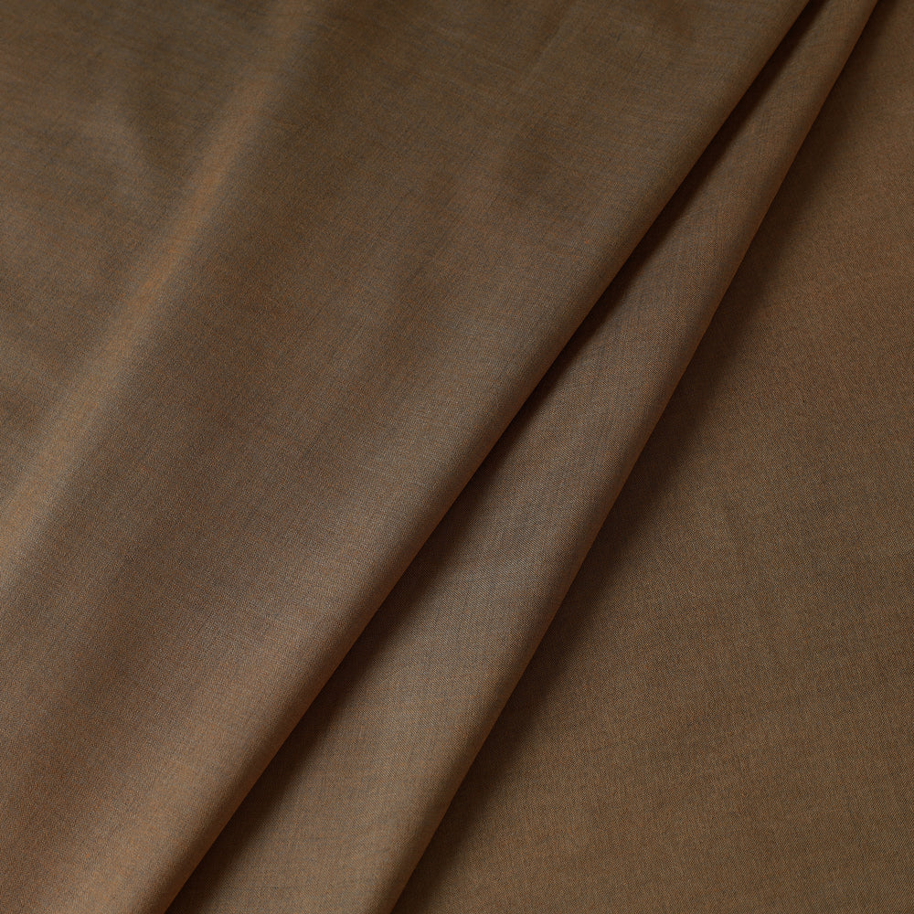 Brown - Handloom Tussar Silk Cotton Fabric from Vidarbha