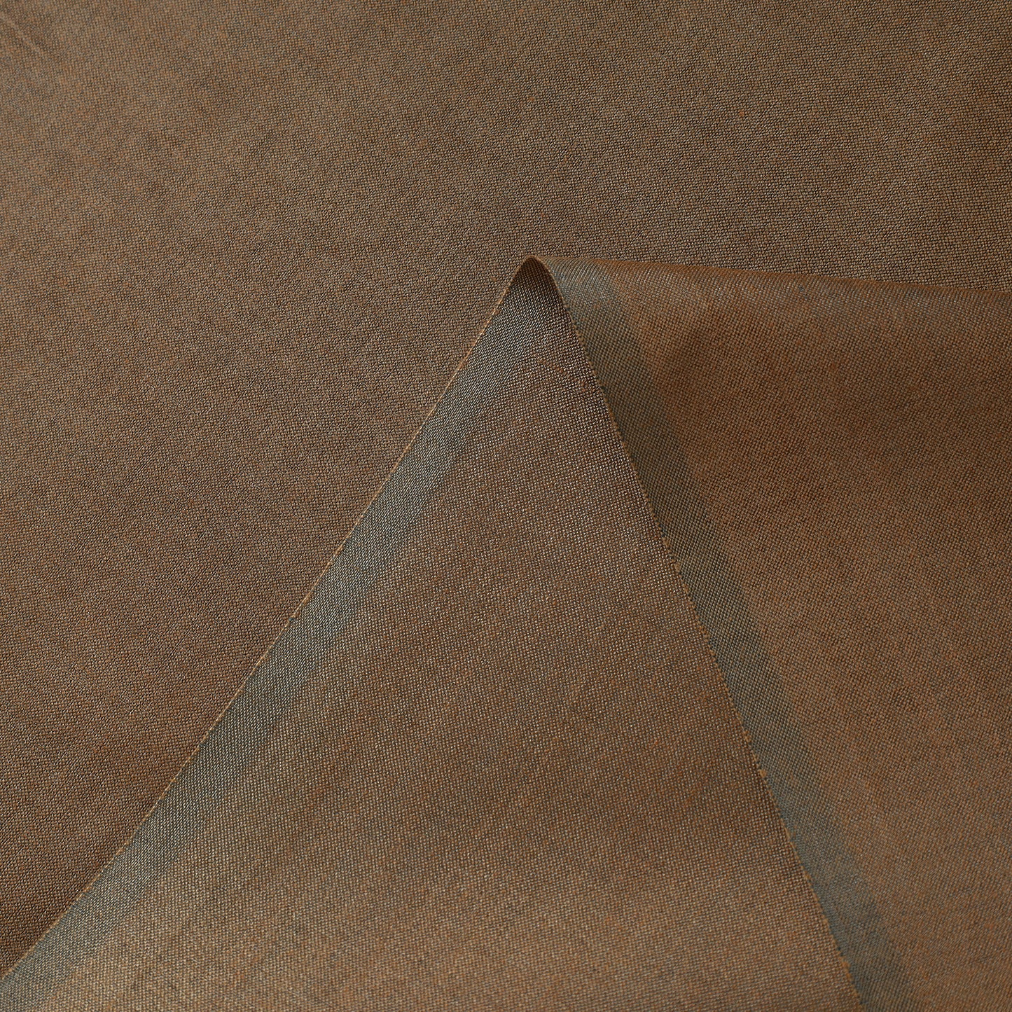 Brown - Handloom Tussar Silk Cotton Fabric from Vidarbha