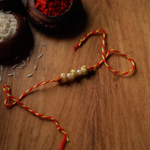 Handmade Bamboo Craft Beadwork Rakhi by Baansuli