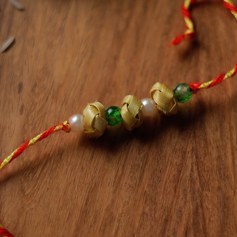 Handmade Bamboo Craft Beadwork Rakhi by Baansuli 03