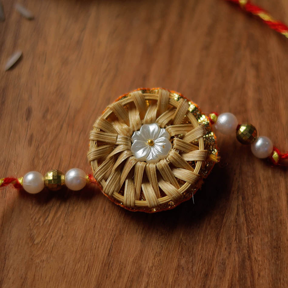 Handmade Bamboo Craft Beadwork Rakhi