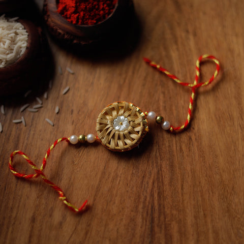 Handmade Bamboo Craft Beadwork Rakhi